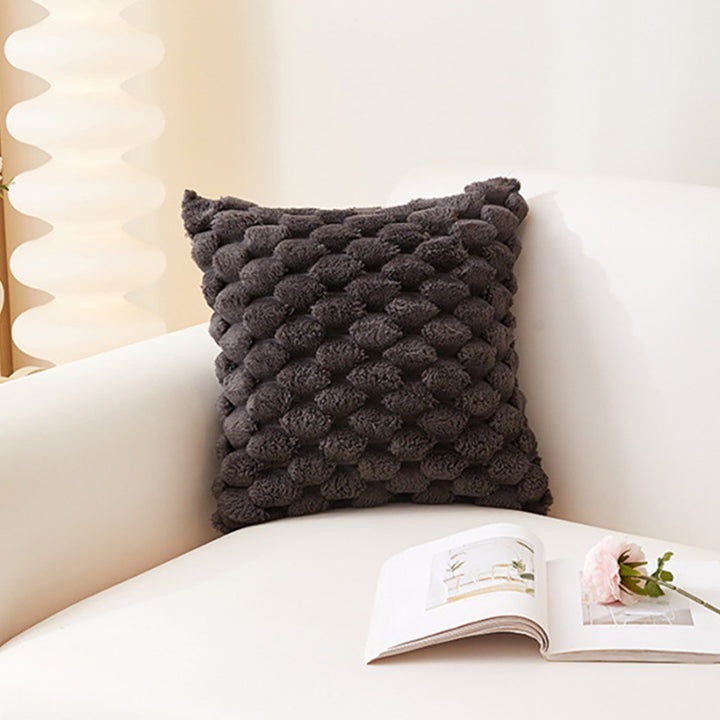 Plush Honeycomb Textured Throw Pillow Cover Set Bowlift