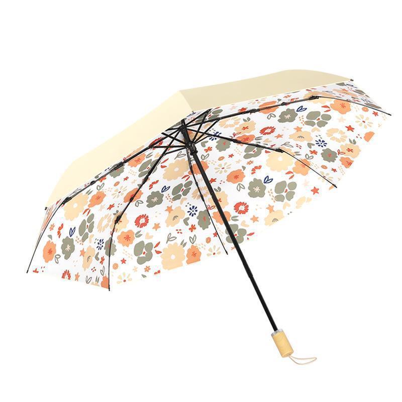 Ladies elegant and colorful folding umbrella with floral design Bowlift
