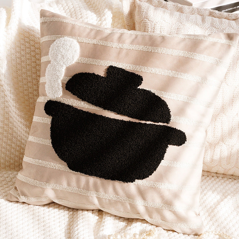 Ladies Structured Pillowcase with Elegant Striped Design Bowlift