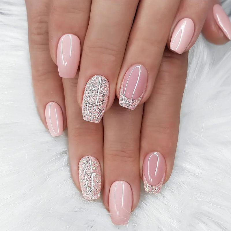 Elegant Heart-Designed Press-On Nail Tips Bowlift