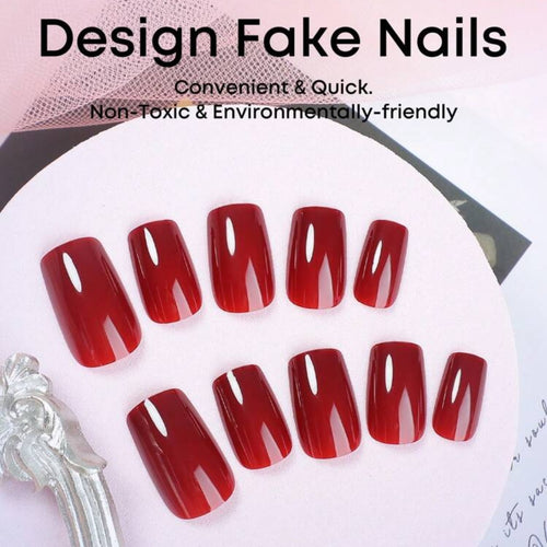 Artifical nail set with luxurious high-gloss finish Bowlift