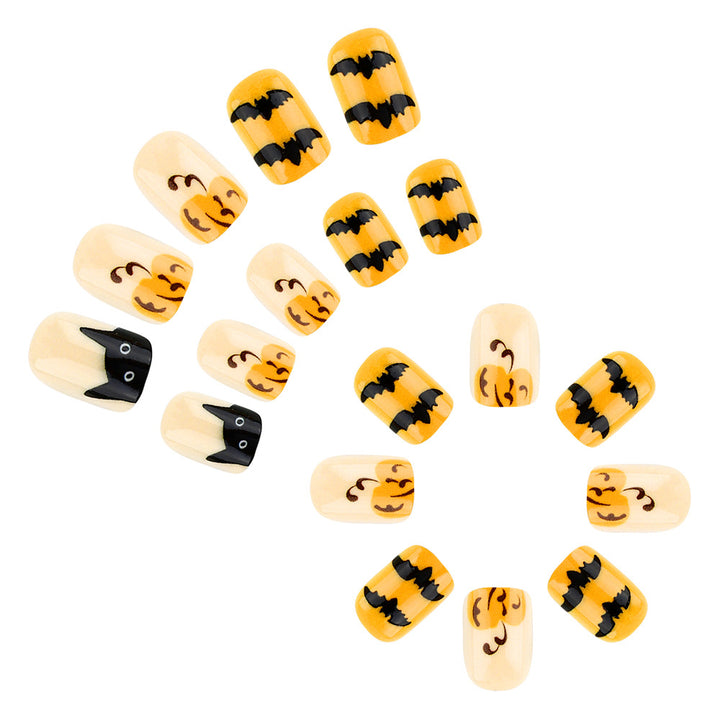 Halloween-Themed Decorative Press-On Nail Art Set Bowlift