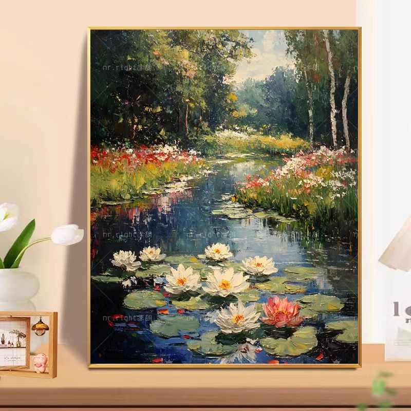 Floral Landscape Oil Painting Wall Art Bowlift