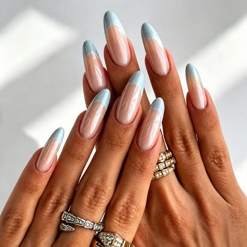 Artificial nails with transparent and modern French tips Bowlift