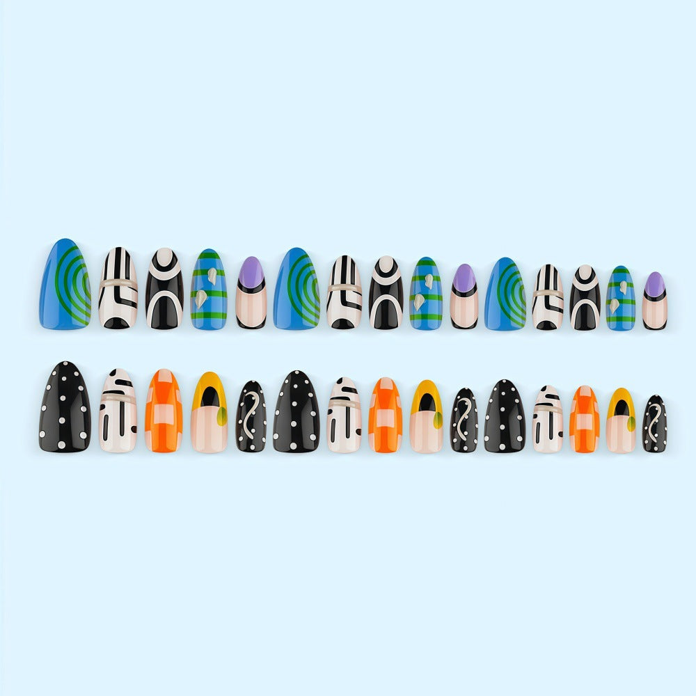 Creative nail tips with geometric designs Bowlift