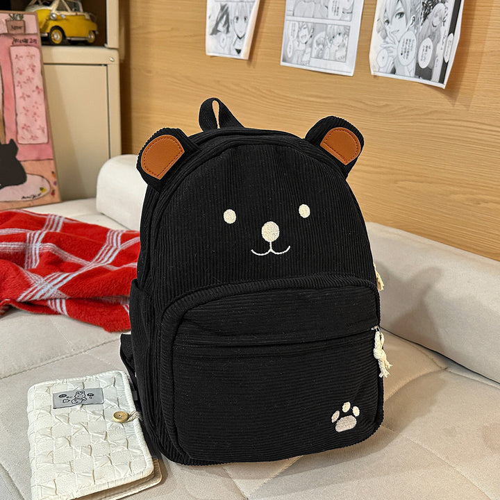 Backpack with Cute Bear Design and Practical Compartments Bowlift