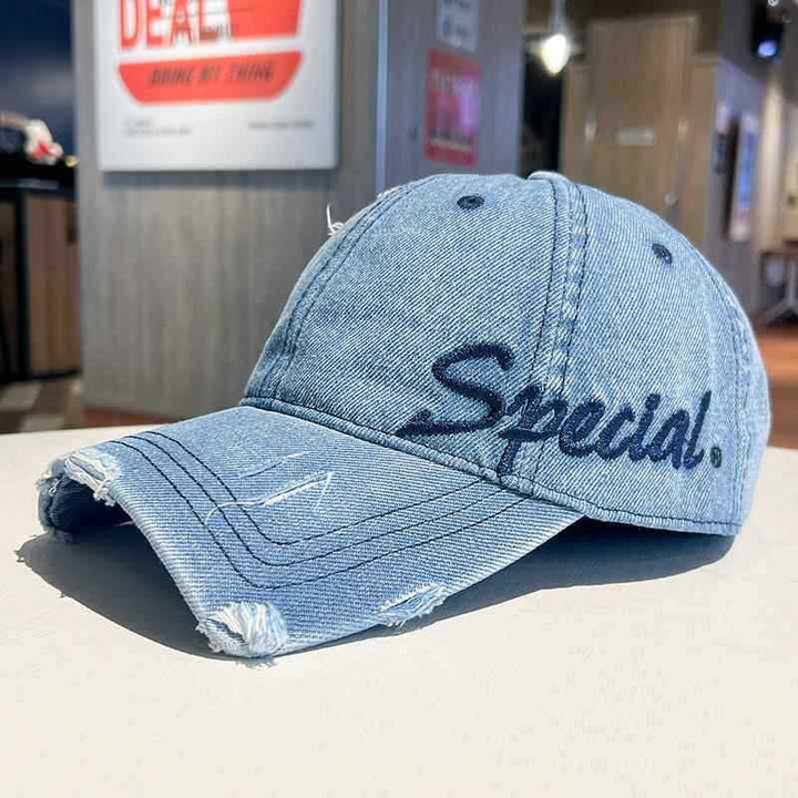 Unisex Distressed Cotton Dad Cap Bowlift