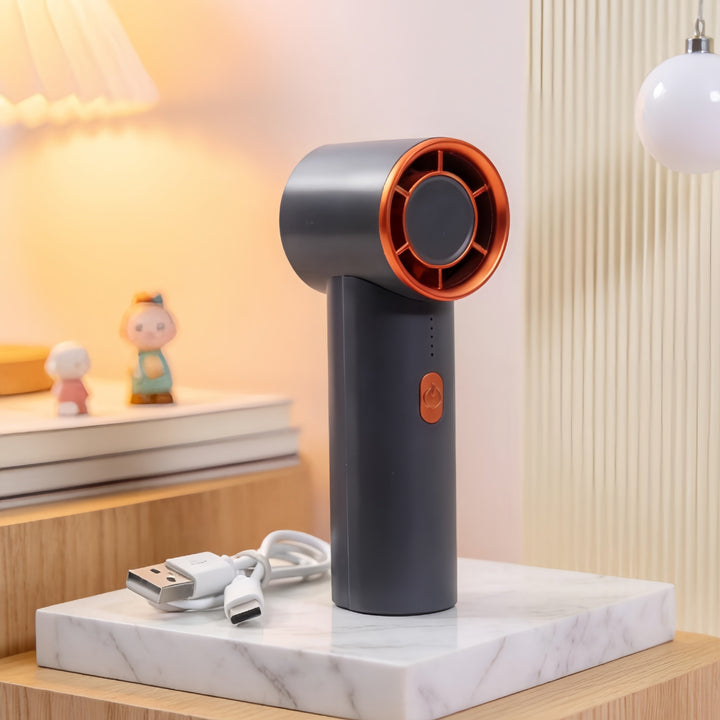 Women's Portable Handheld Fan with USB Charging Function and Flexible Design Bowlift