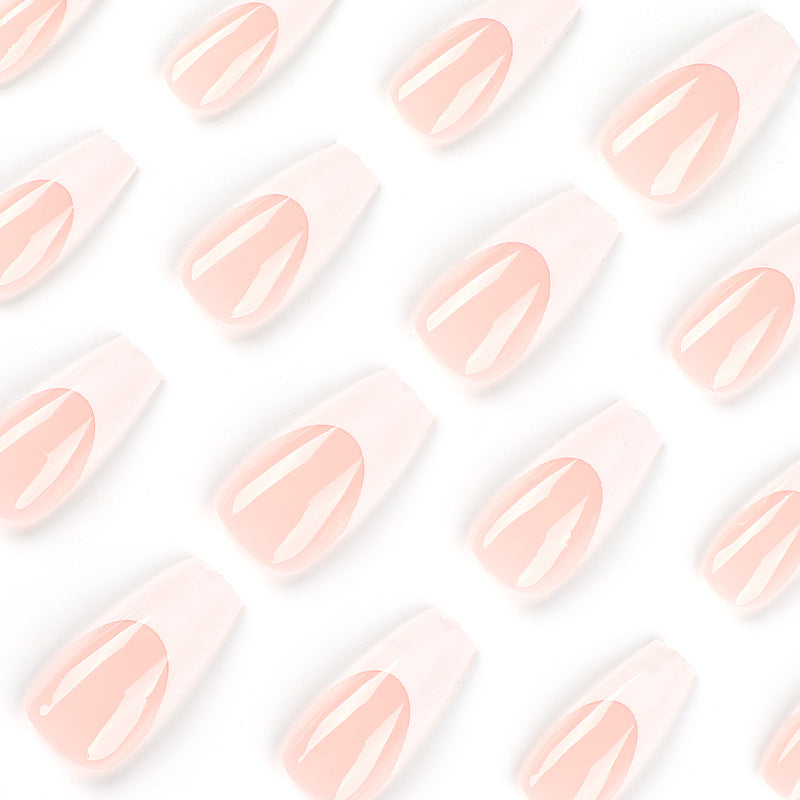 Elegant artificial nails with French design Bowlift