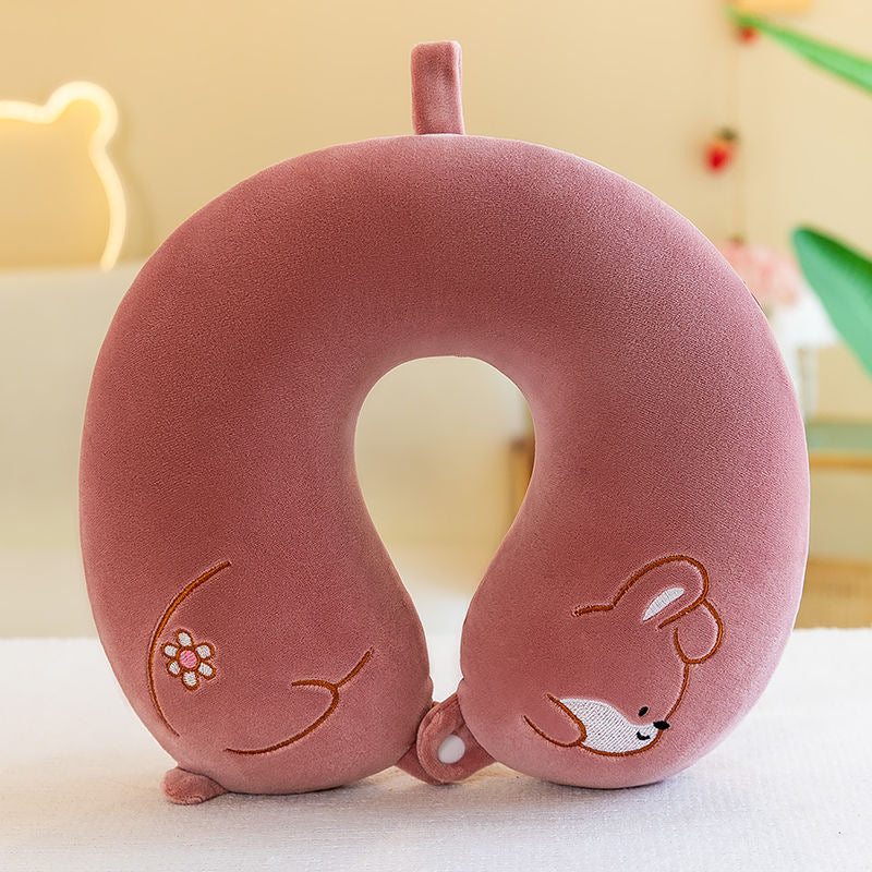Unisex Neck Support Pillow with Cute Animal Design Bowlift