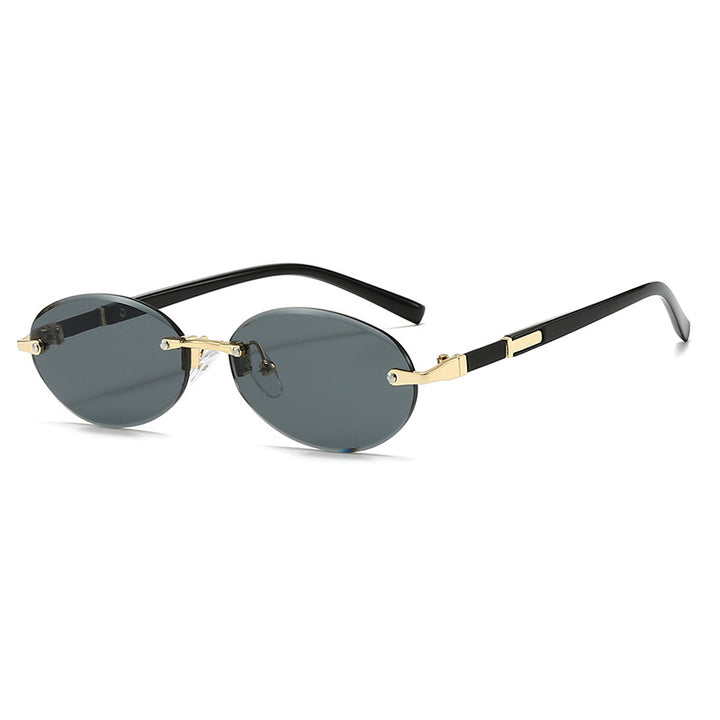 Women’s fashionable oval sunglasses with trendy metal frame Bowlift