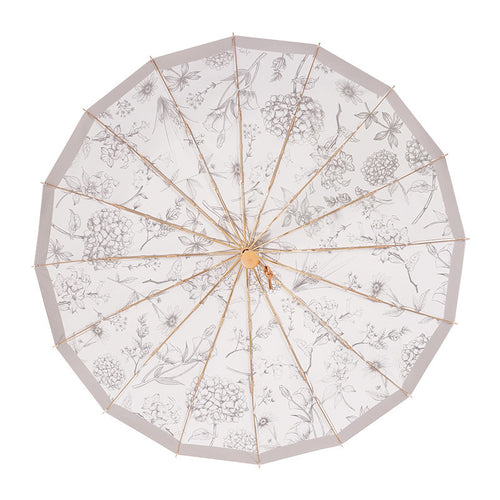 Ladies elegant parasol with floral patterns Bowlift