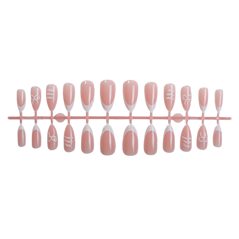 Artistic Press-On Nail Set with Elegant Designs Bowlift