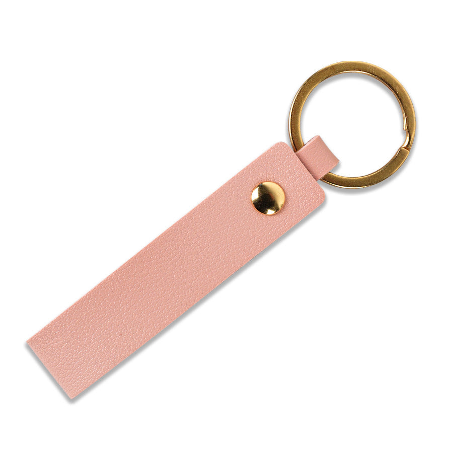Unisex keychain made of high-quality artificial leather with practical loop Bowlift