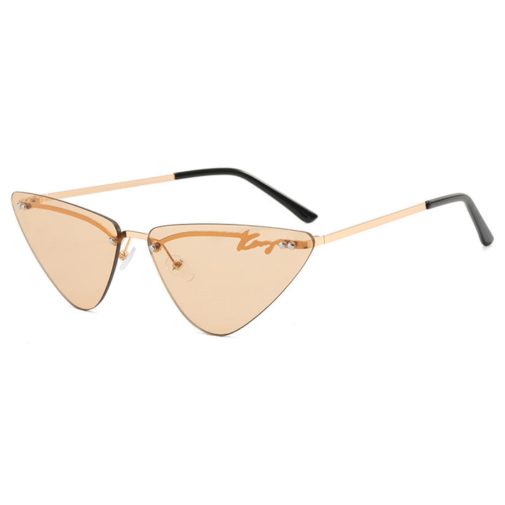 Ladies Trendy Cat-Eye Sunglasses with Feminine Frame Bowlift