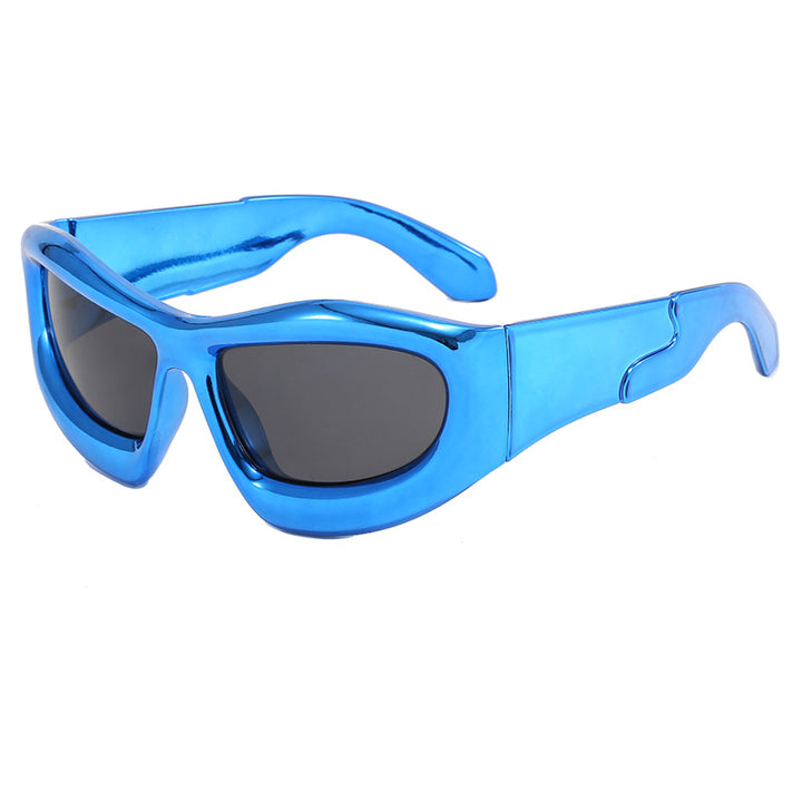 Women's Sporty Sunglasses with Robust, Geometric Frame Design Bowlift