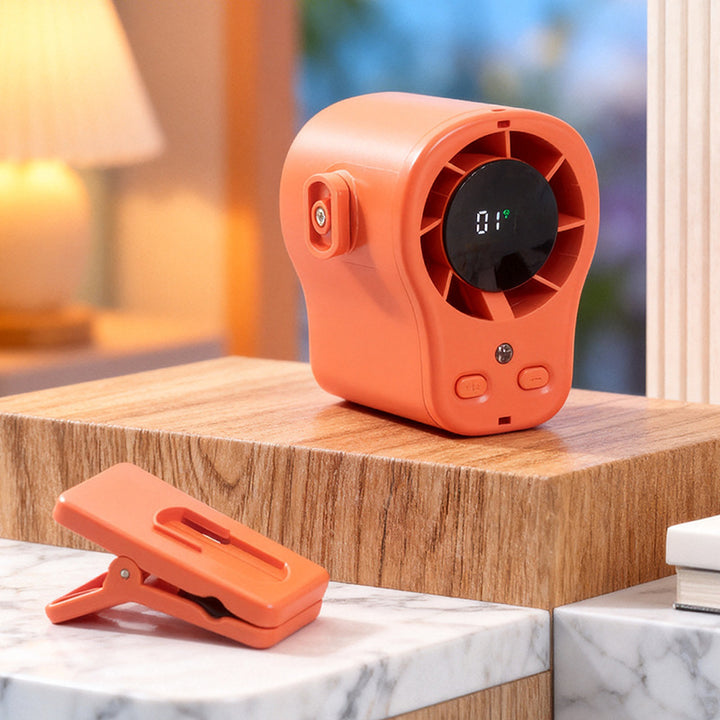 Women's Portable Clip Fan with LED Display Bowlift