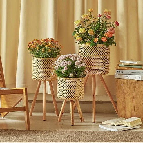 Decorative Woven Flower Planters Bowlift