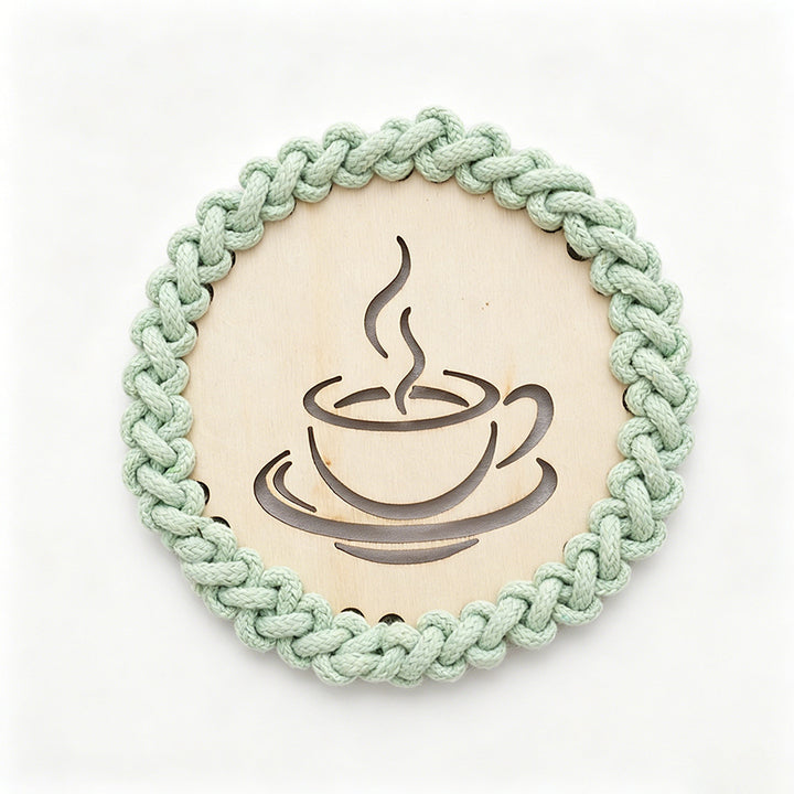 Decorative Macrame Coffee Cup Coaster Bowlift