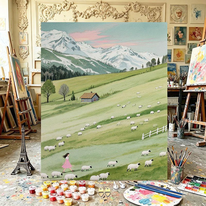 Scenic Mountain Landscape Canvas Art Print Bowlift
