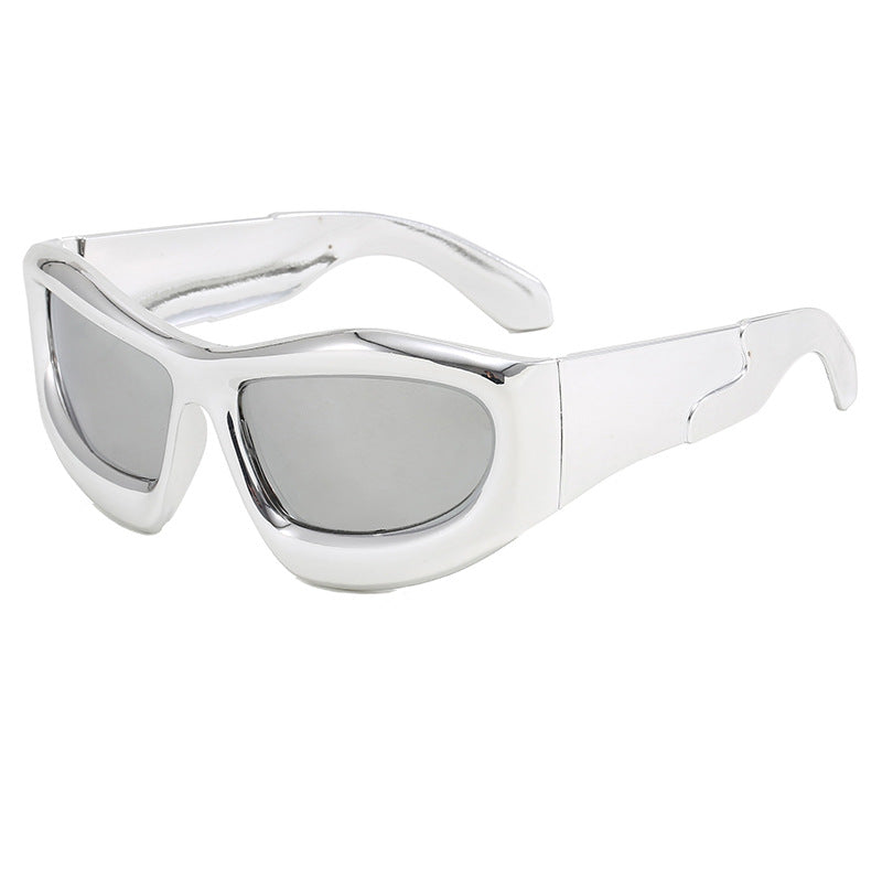 Women's Sporty Sunglasses with Robust, Geometric Frame Design Bowlift