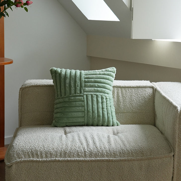 Textured Plush Decorative Cushion