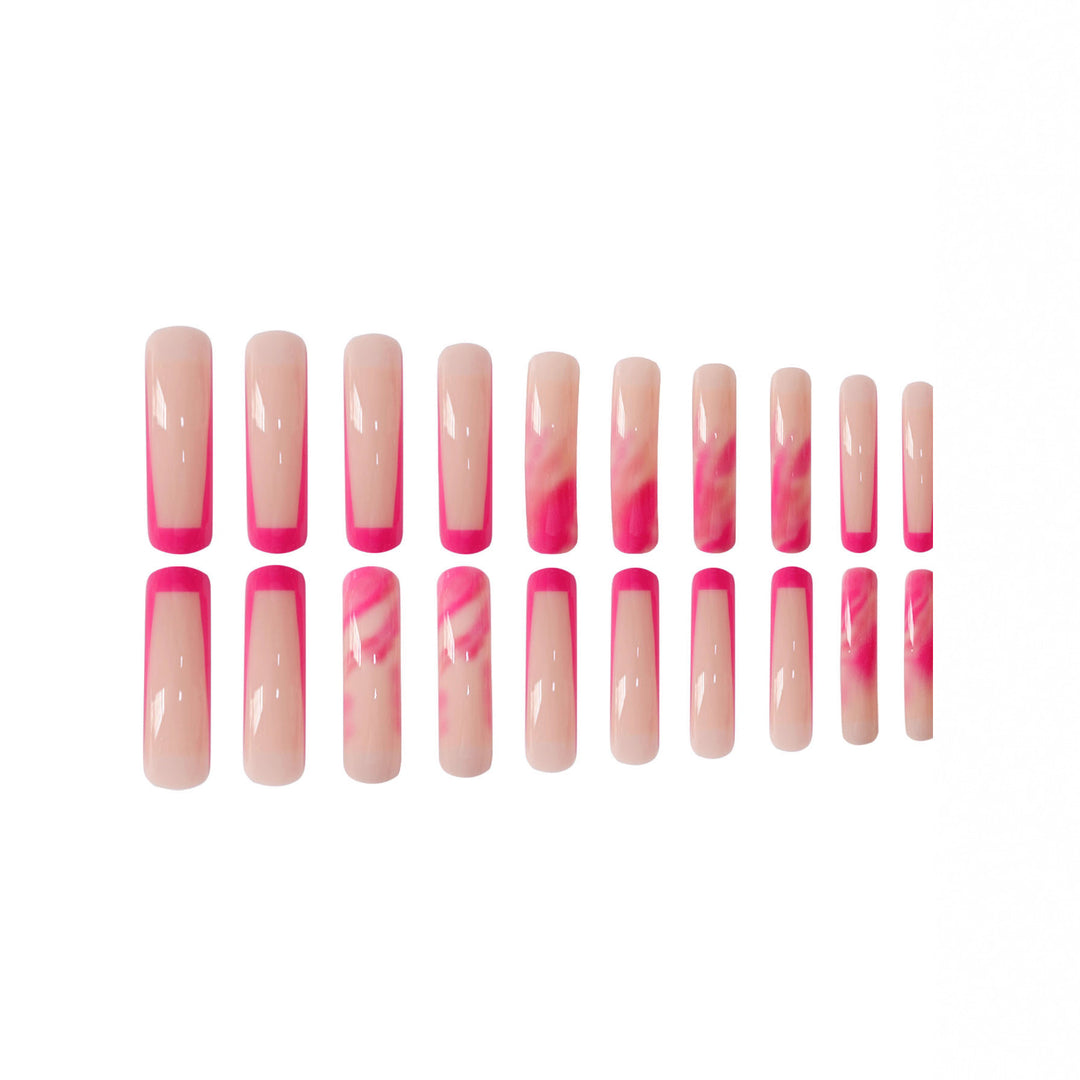 Artistic Long-Lasting Press-On Nail Set Bowlift