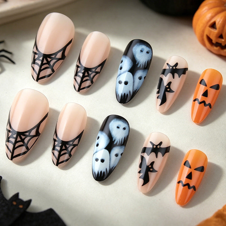 Halloween-Themed Gel Nail Art Bowlift