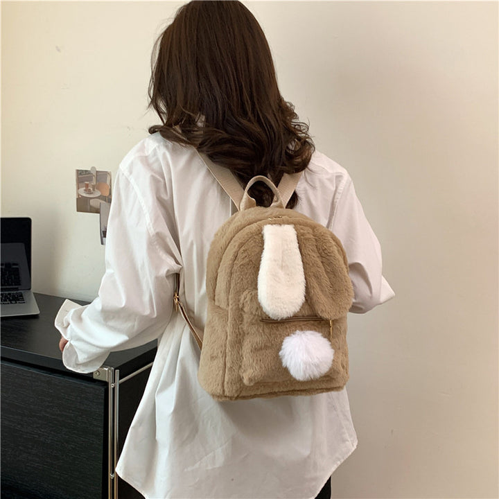 Plush Backpack with Animal Ears Bowlift