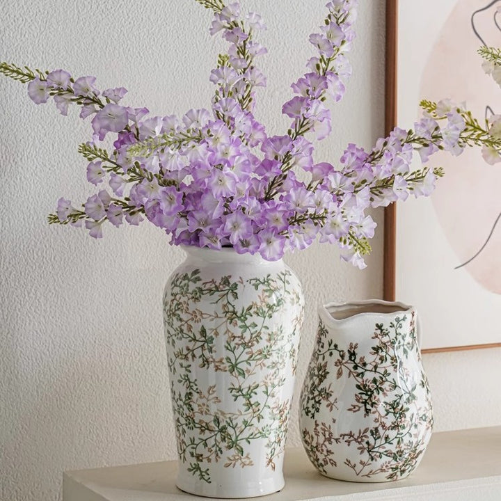 Handcrafted ceramic vase with floral motifs Bowlift