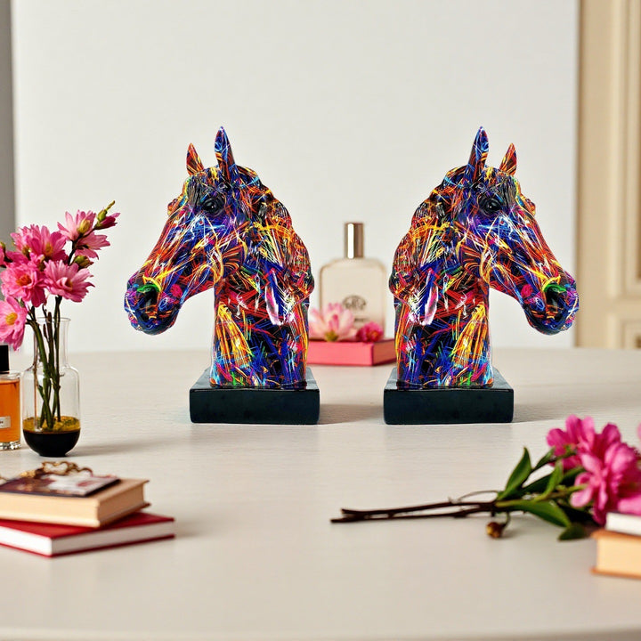 Artful horse sculpture made of high-quality resin Bowlift