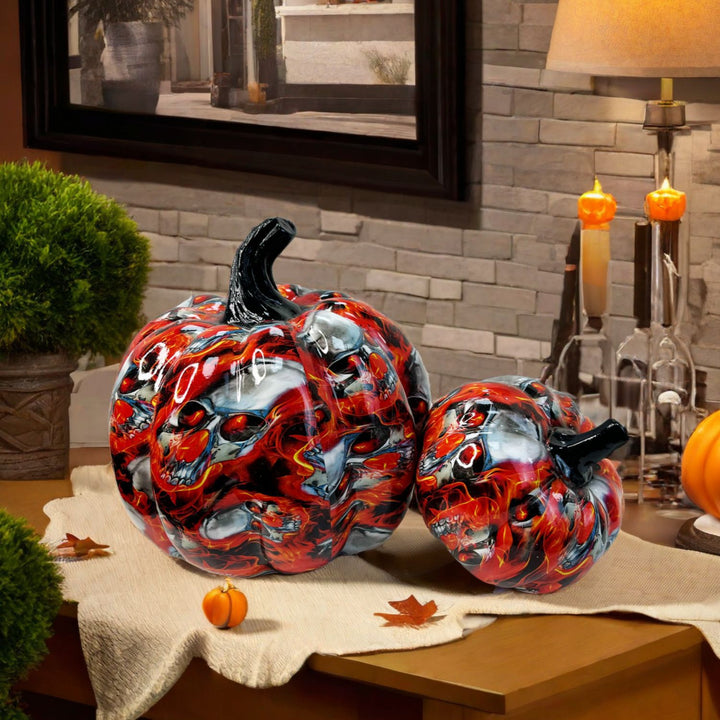 Artistic Halloween Pumpkin Figurine Bowlift