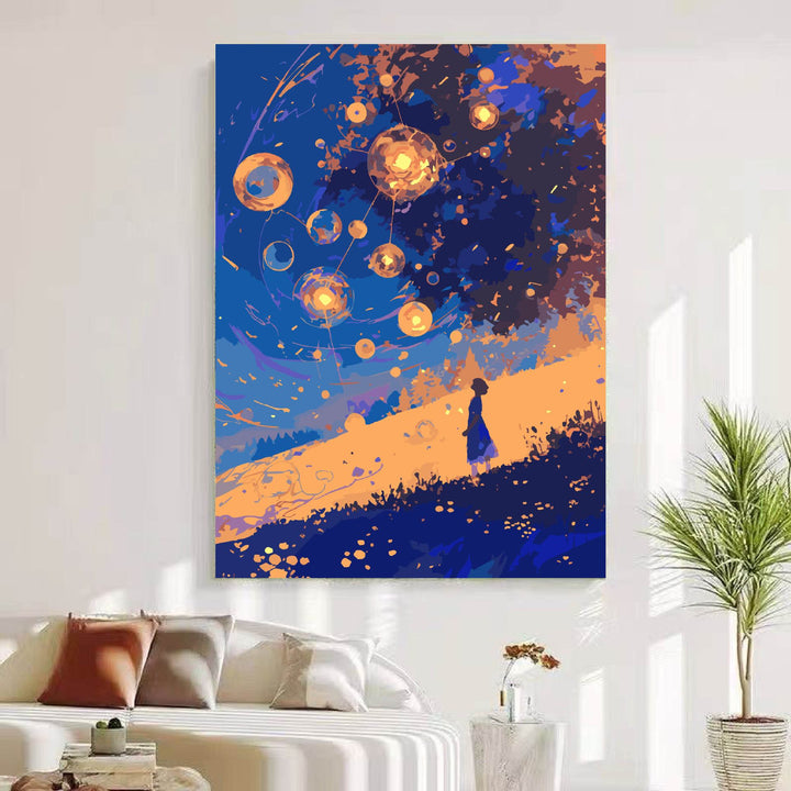 Dreamy Cosmic Landscape Wall Art Bowlift