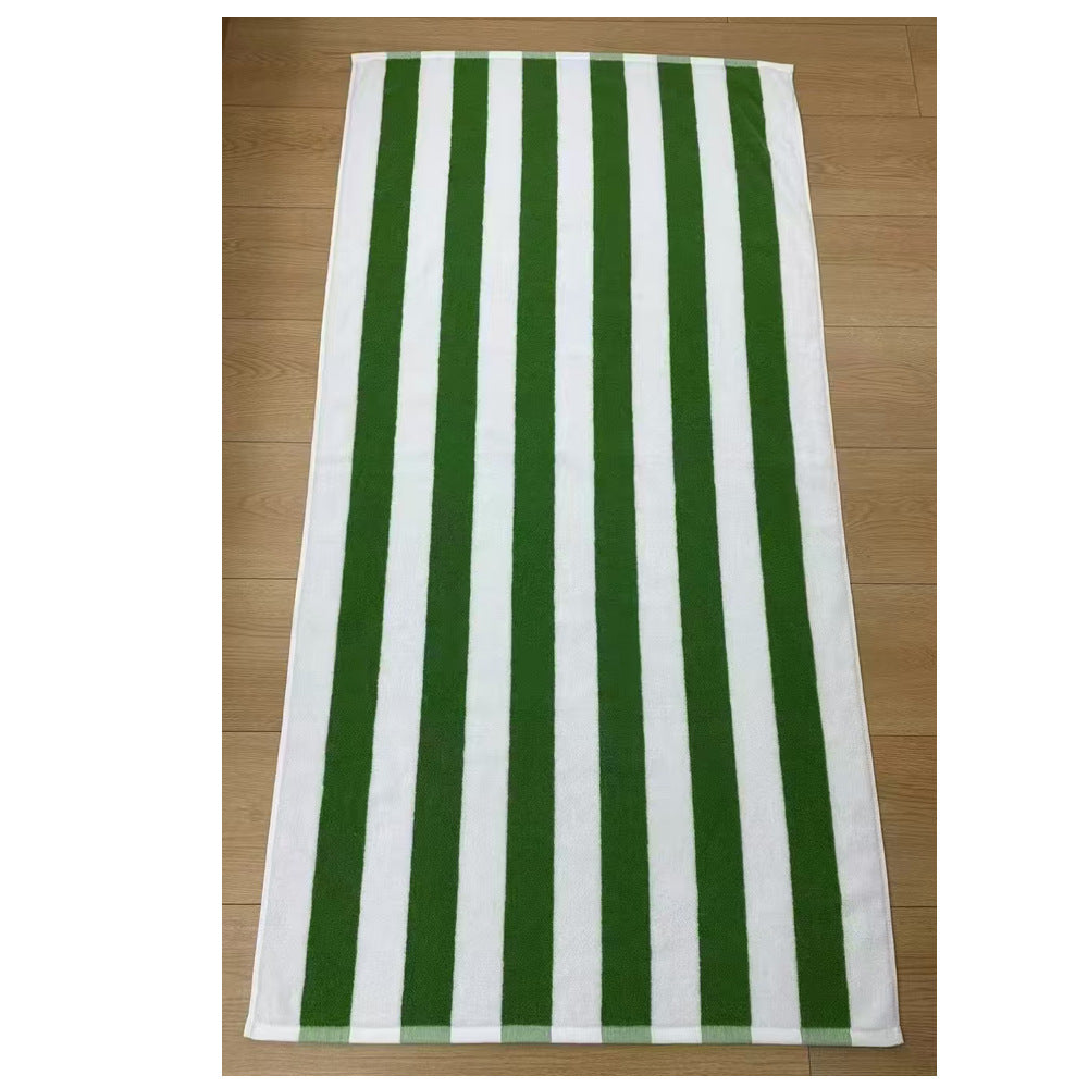 Terry Bath Towel With Vivid Stripe Pattern Bowlift