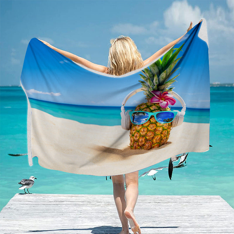 Beach towel with creative surf motif Bowlift