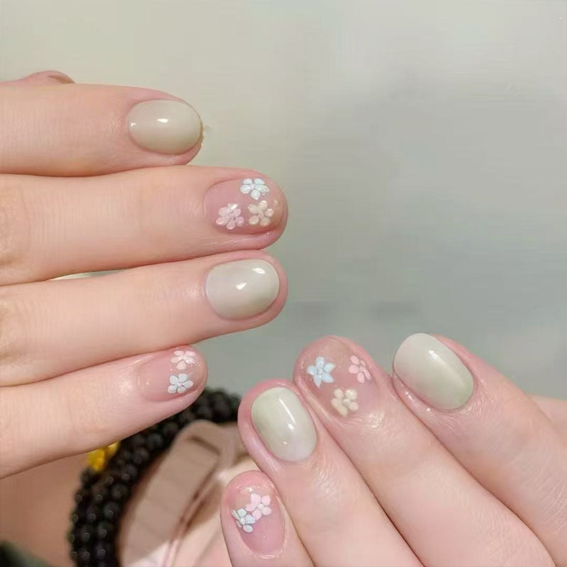 Artistic Cat-Themed Press-On Nail Art Set Bowlift