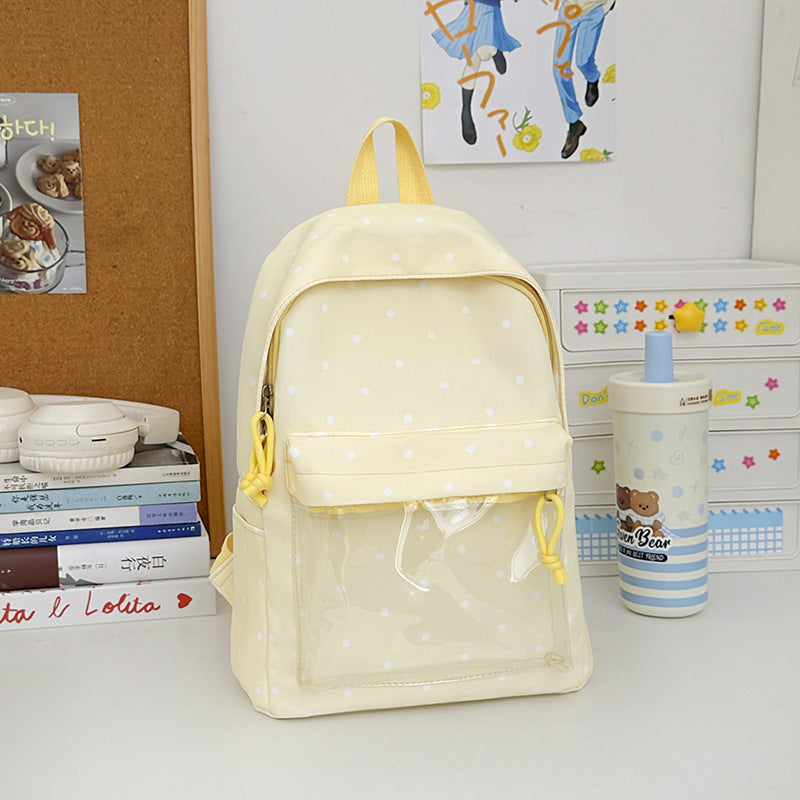 Stylish Polka Dot Patterned Backpack