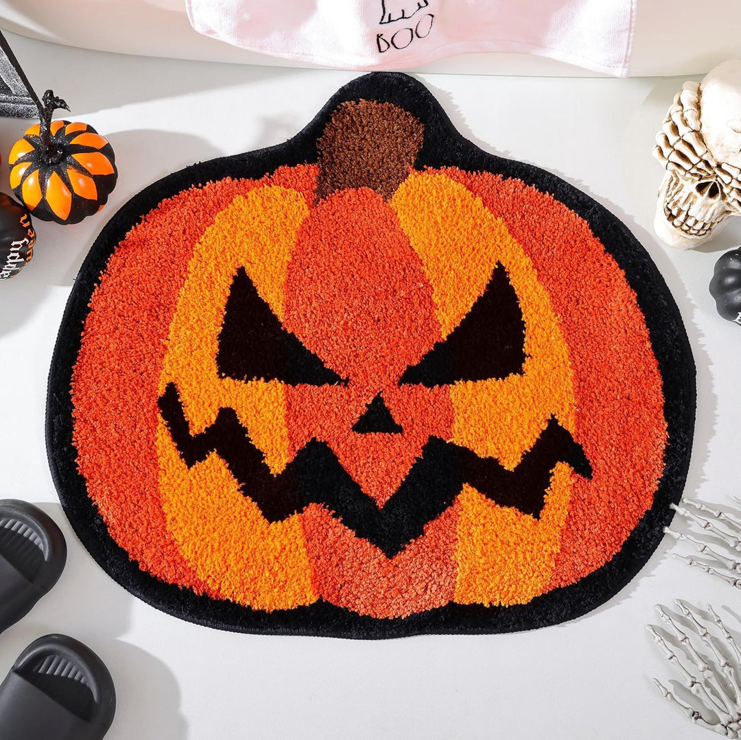 Ghost-Themed Plush Bath Mat Bowlift
