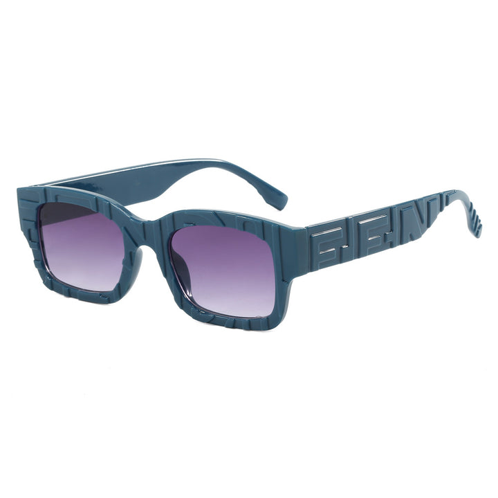 Women's fashionable square sunglasses with textured frame and UV protection Bowlift