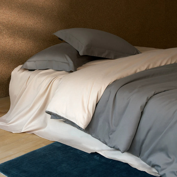 Luxury Reversible Cotton Sateen Duvet Cover Set