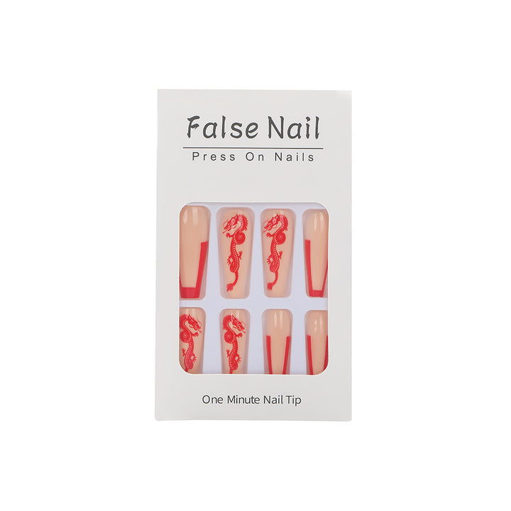 Art nails with dragon motif Bowlift