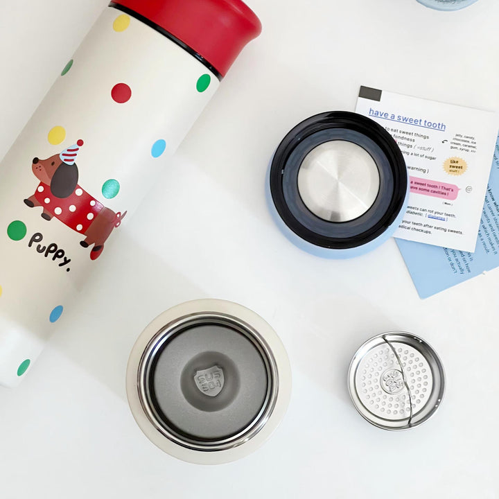 Women's coffee thermos in playful design Bowlift