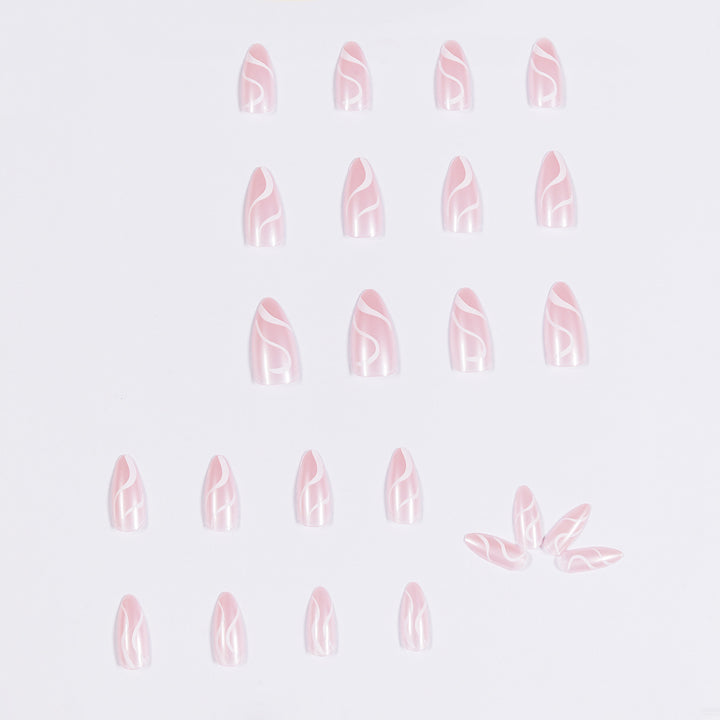 Artistic Nail Extensions with Curved Design Bowlift