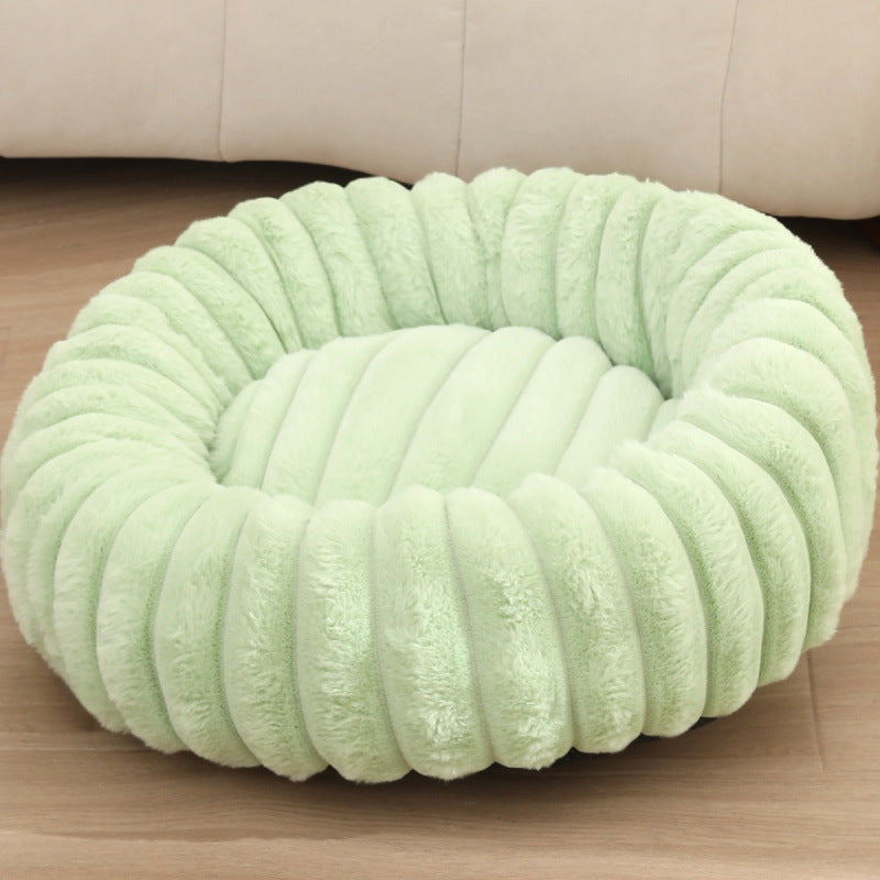 Women Round Cuddle Bed with High Edges Bowlift
