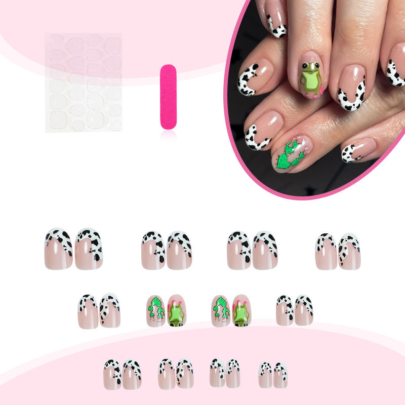 Artistic Animal-Themed Press-On Nail Set Bowlift