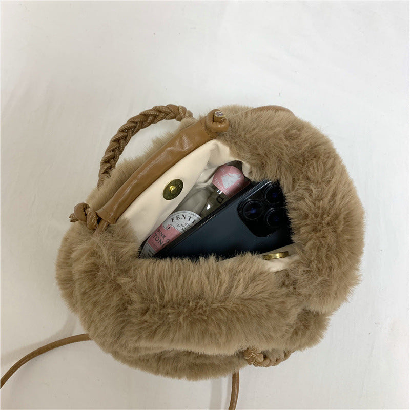Plush Faux Fur Tote Bag