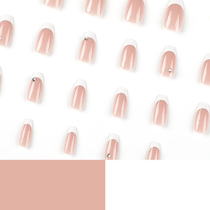 Glamorous artificial nails with French manicure Bowlift