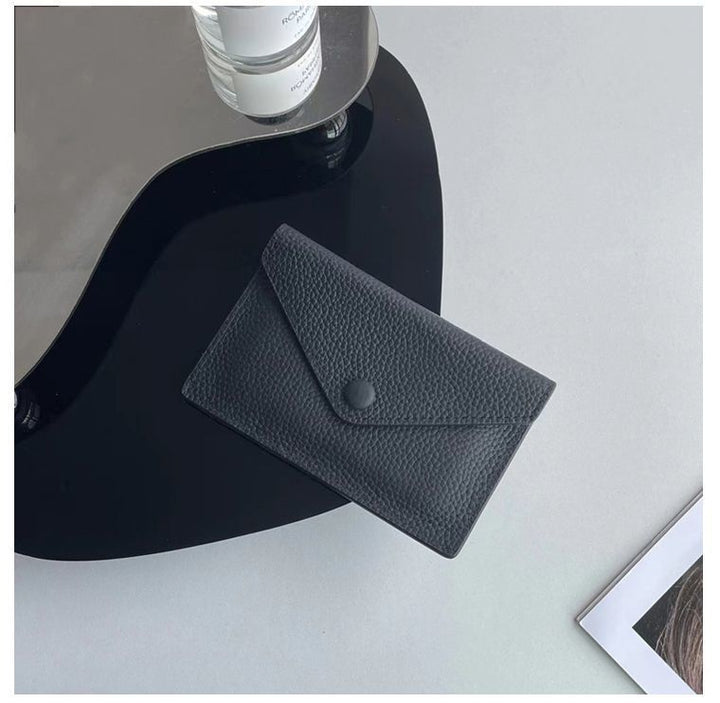 Textured Leather Card Holder Bowlift
