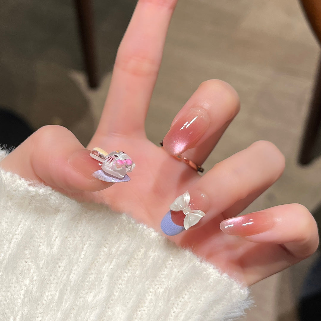 Artistic Press-On Nails Bowlift