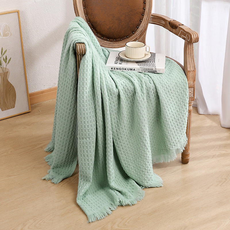 Elegant Textured Knit Throw Blanket